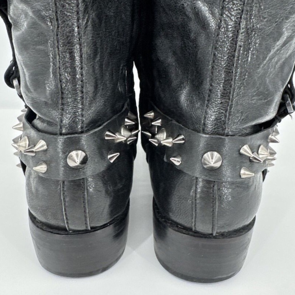 Sam Edelman Black and Brown Studded Knee-High Boots - Picture 6 of 11